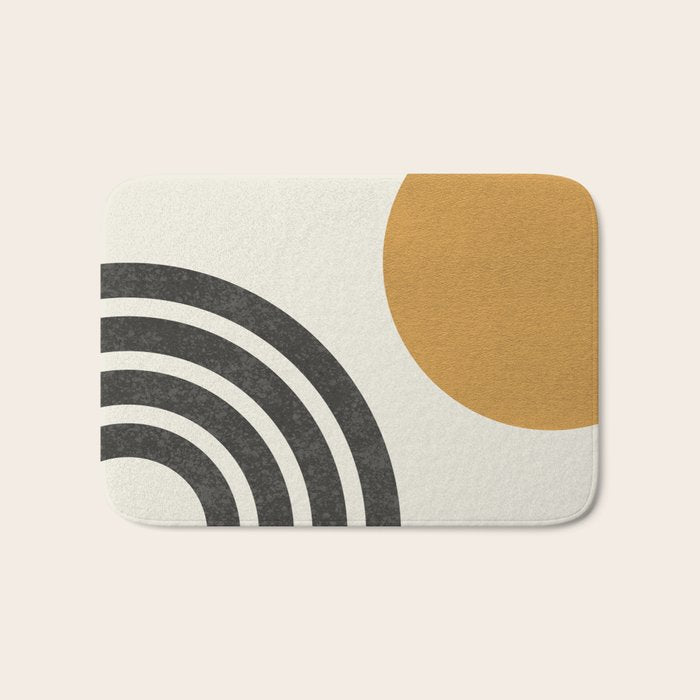 Mid century modern landscape - Sun and Rainbow  Bath Mat Gallery Image 1