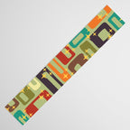 Retro Mid Century Modern Abstract Pattern 225 Table Runner Gallery Image 3