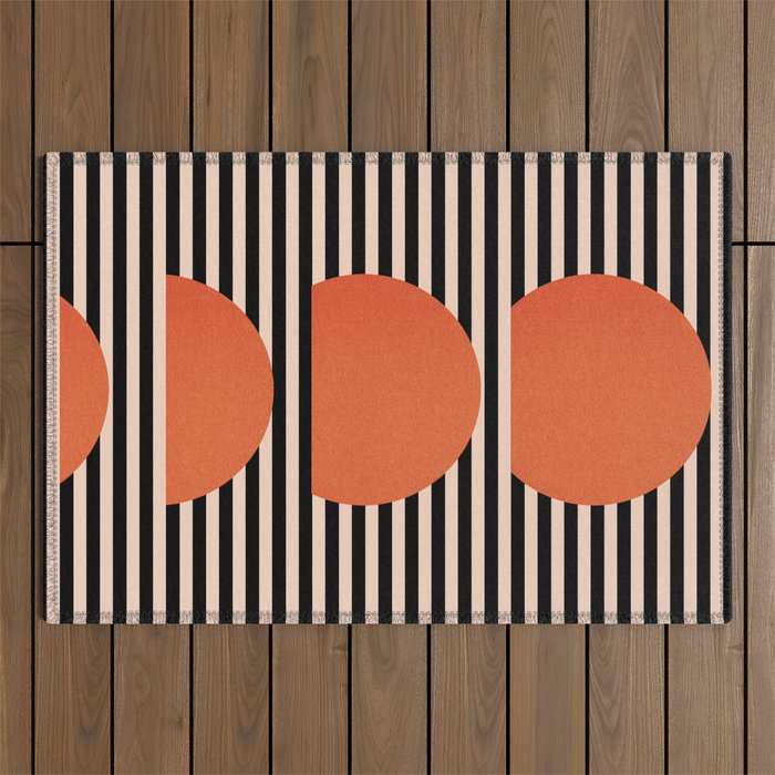 Abstraction_SUNSET_LINE_ART_Minimalism_001 Outdoor Rug Gallery Image 1