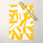 Geometric Pattern 04 Yellow Wrapping Paper Gallery Image 1
