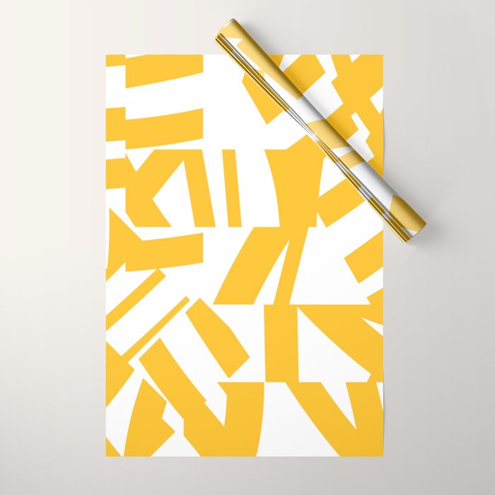 Geometric Pattern 04 Yellow Wrapping Paper Gallery Image 1