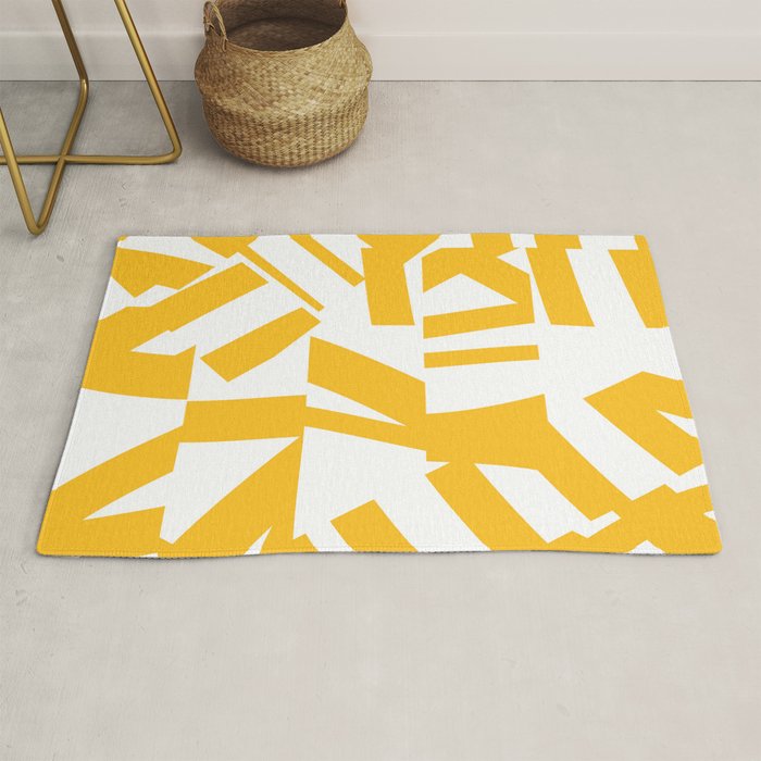 Geometric Pattern 04 Yellow Rug Gallery Image 1