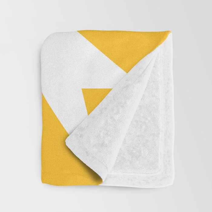 Geometric Pattern 04 Yellow Throw Blanket Gallery Image 3