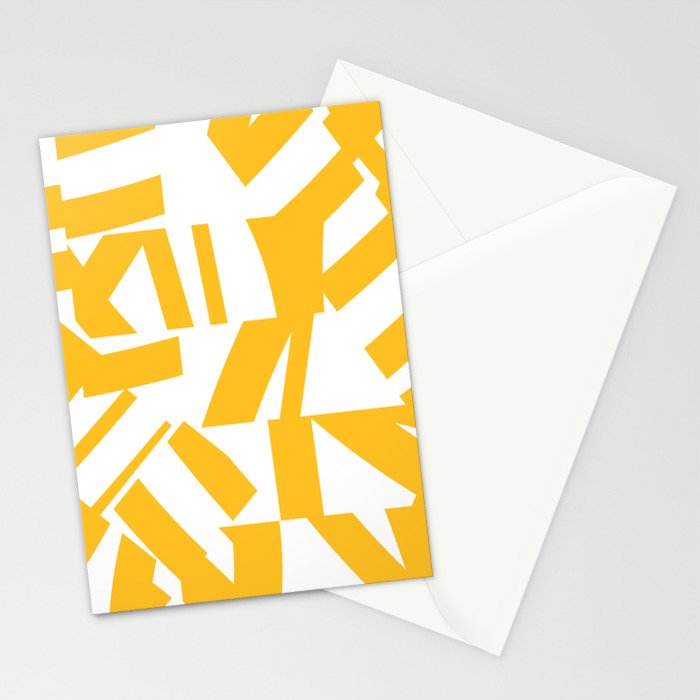 Geometric Pattern 04 Yellow Stationery Card Gallery Image 2
