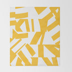 Geometric Pattern 04 Yellow Throw Blanket Gallery Image 2