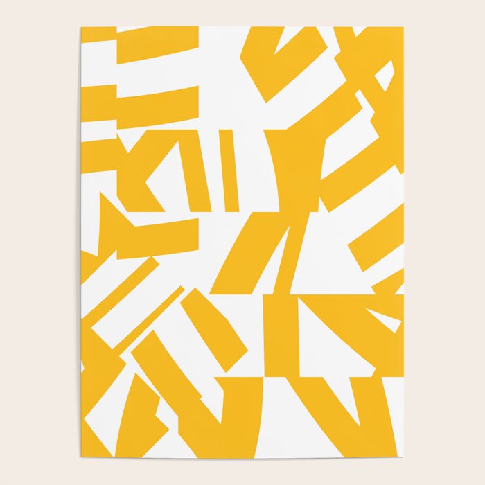 Geometric Pattern 04 Yellow Poster Gallery Image 1
