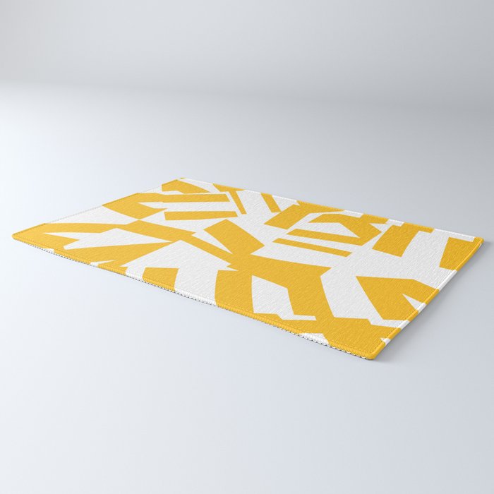 Geometric Pattern 04 Yellow Rug Gallery Image 3