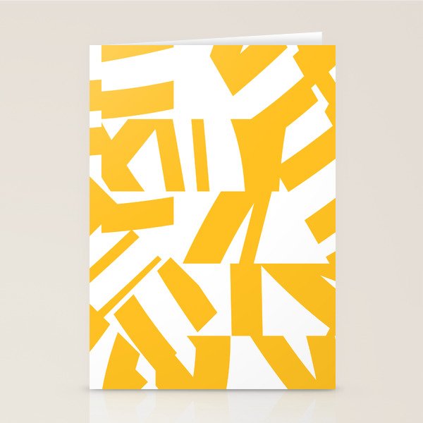 Geometric Pattern 04 Yellow Stationery Card Gallery Image 1