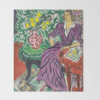 Purple Elegance in Garden Room Throw Blanket Gallery Image 2