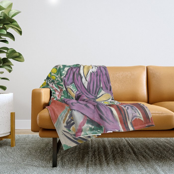 Purple Elegance in Garden Room Throw Blanket Gallery Image 1