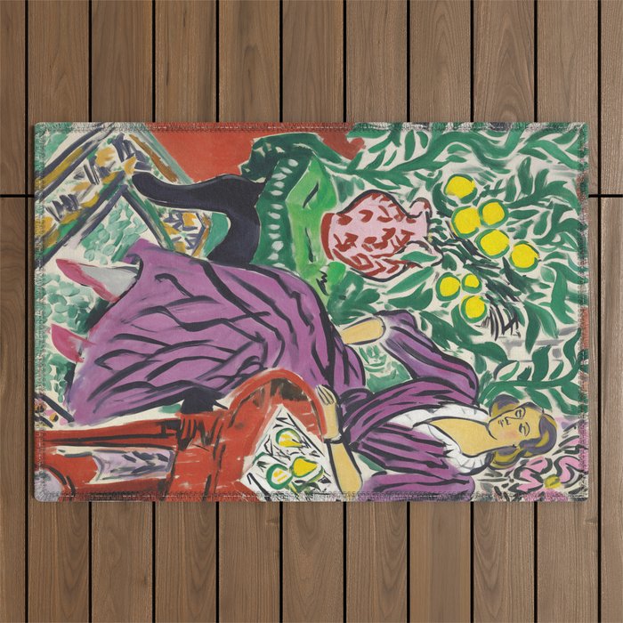 Purple Elegance in Garden Room Outdoor Rug Gallery Image 1