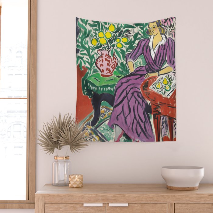 Purple Elegance in Garden Room Wall Tapestry Gallery Image 2