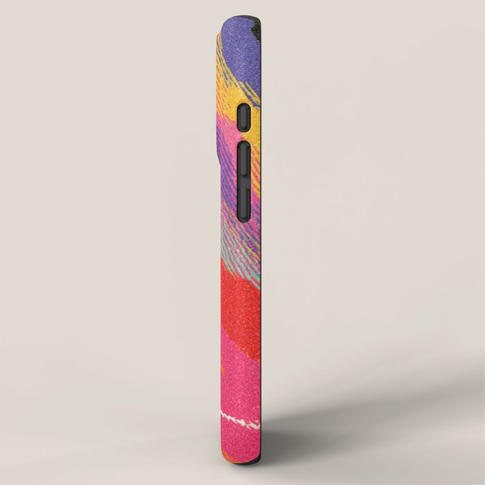 Bold Abstract Color Flow in Neon and Sunset Tones iPhone Case Gallery Image 2