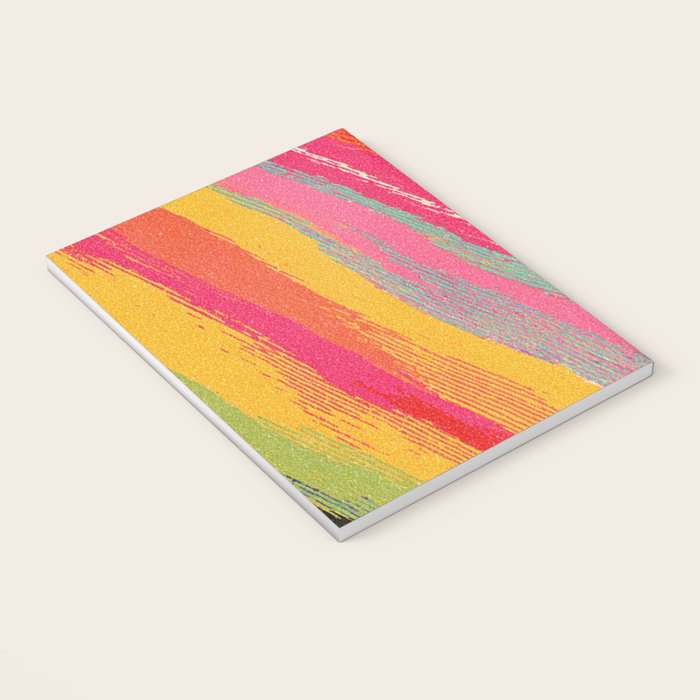 Bold Abstract Color Flow in Neon and Sunset Tones Notebook Gallery Image 3