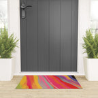 Bold Abstract Color Flow in Neon and Sunset Tones Welcome Mat Gallery Image 3