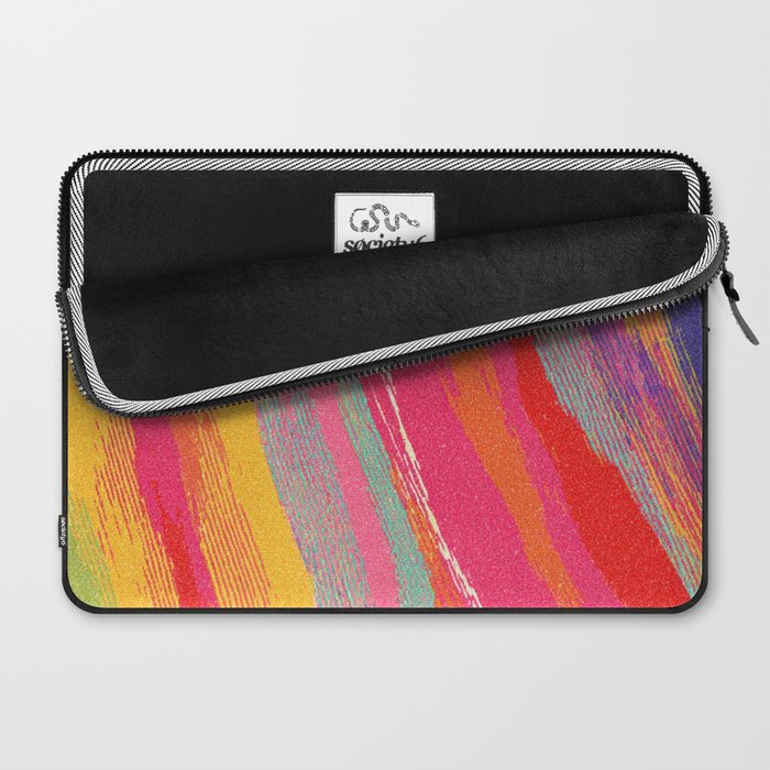 Bold Abstract Color Flow in Neon and Sunset Tones Laptop Sleeve Gallery Image 2