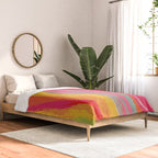 Bold Abstract Color Flow in Neon and Sunset Tones Comforter Gallery Image 2