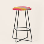 Bold Abstract Color Flow in Neon and Sunset Tones Stool Gallery Image 1