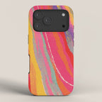 Bold Abstract Color Flow in Neon and Sunset Tones iPhone Case Gallery Image 3
