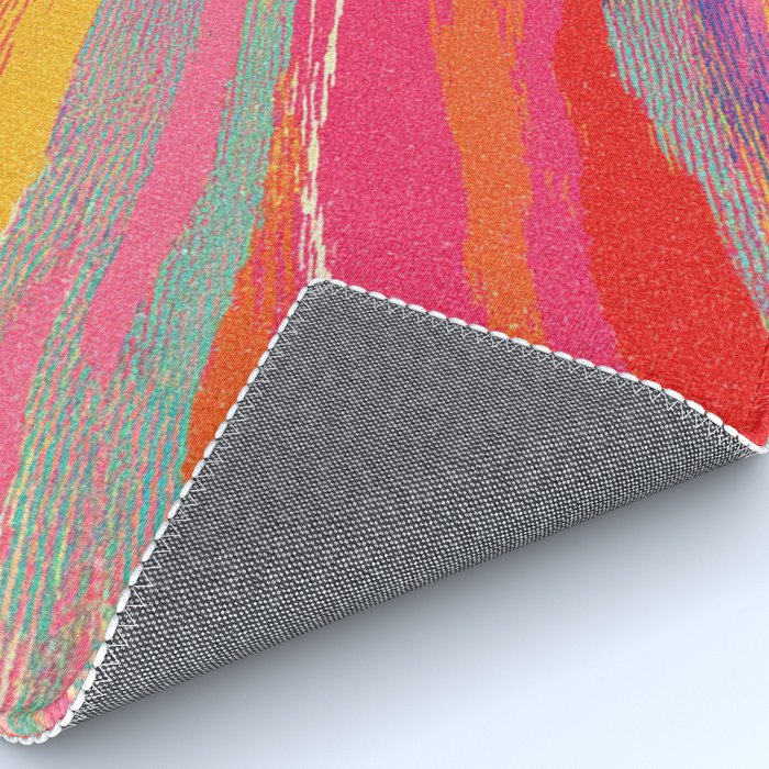 Bold Abstract Color Flow in Neon and Sunset Tones Rug Gallery Image 4