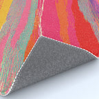 Bold Abstract Color Flow in Neon and Sunset Tones Rug Gallery Image 4