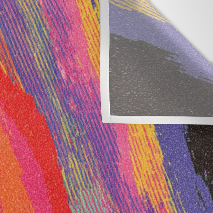 Bold Abstract Color Flow in Neon and Sunset Tones Wall Tapestry Gallery Image 3