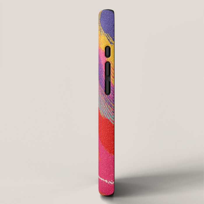 Bold Abstract Color Flow in Neon and Sunset Tones iPhone Case Gallery Image 2