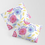 United We Grow - Vote | Floral in Red, Pink, & Blue Pillow Sham Gallery Image 3