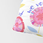 United We Grow - Vote | Floral in Red, Pink, & Blue Pillow Sham Gallery Image 4