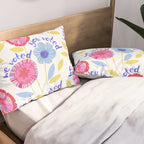 United We Grow - Vote | Floral in Red, Pink, & Blue Pillow Sham Gallery Image 2