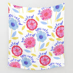 United We Grow - Vote | Floral in Red, Pink, & Blue Wall Tapestry Gallery Image 4