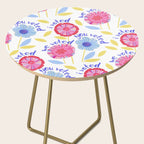 United We Grow - Vote | Floral in Red, Pink, & Blue Side Table Gallery Image 2