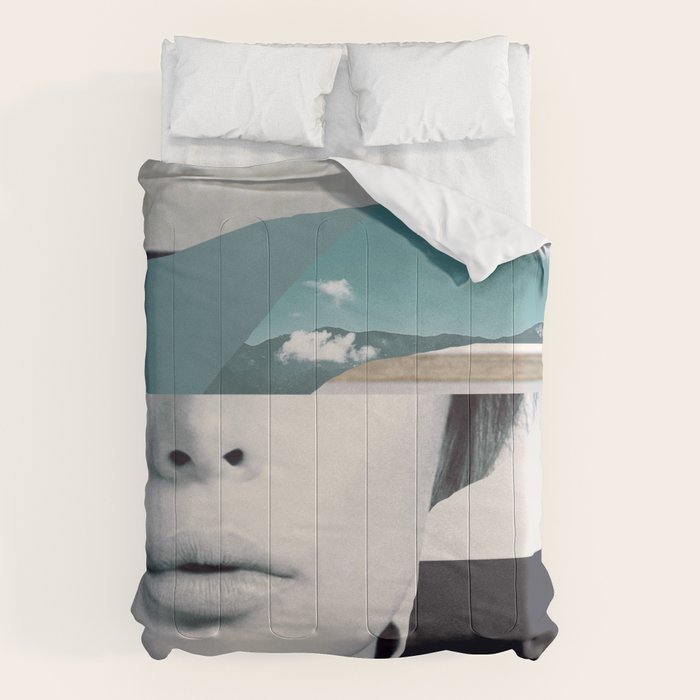 woman portrait /collage 3 Comforter Gallery Image 6