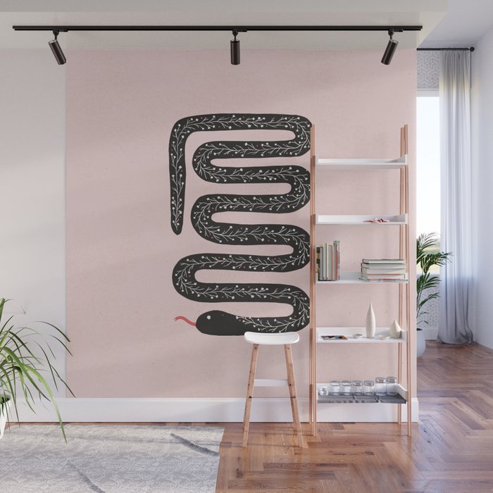 Flower Snake Wall Mural Gallery Image 1