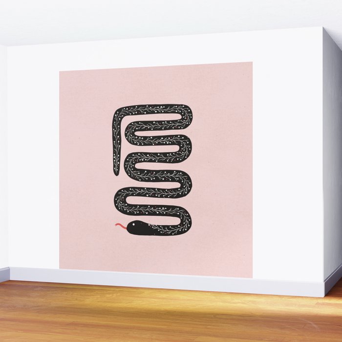 Flower Snake Wall Mural Gallery Image 2