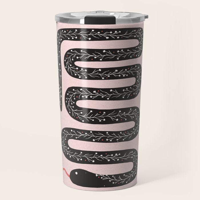 Flower Snake Travel Mug Gallery Image 1