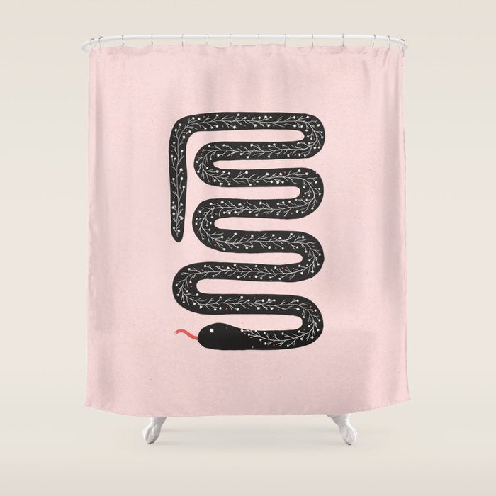 Flower Snake Shower Curtain Gallery Image 1