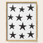 Star Pattern Black On White Serving Tray Gallery Image 1