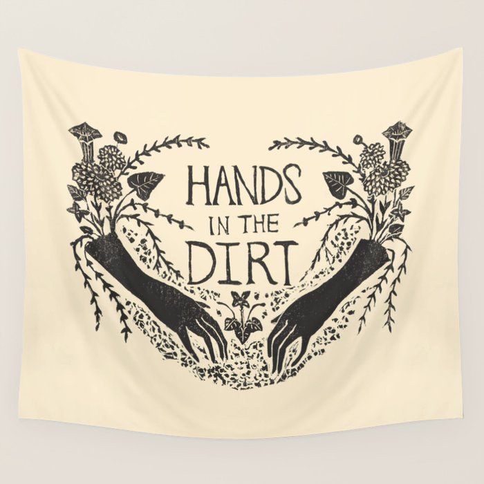 Hands in the Dirt Wall Tapestry Gallery Image 1