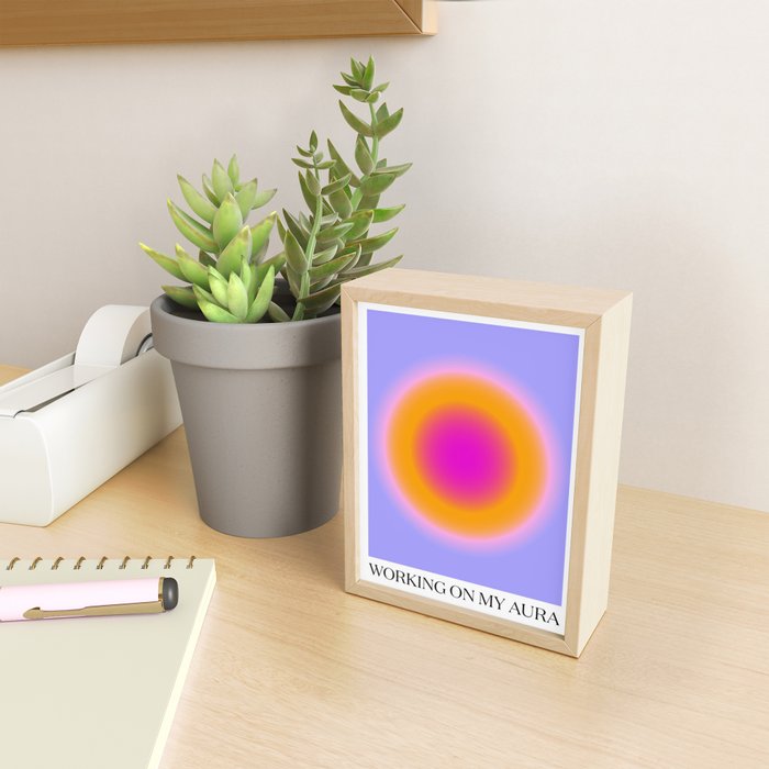 Working On My Aura Purple 2 Mini Art Print Gallery Image 2
