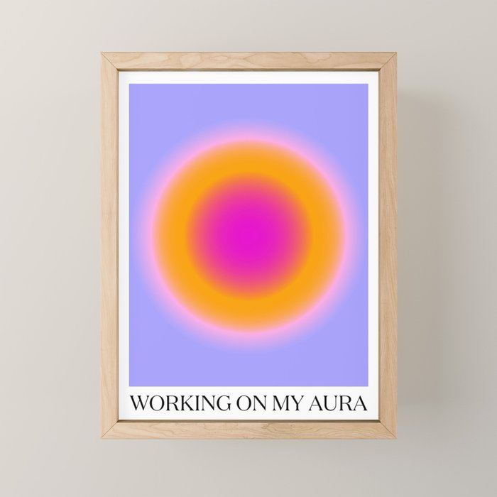 Working On My Aura Purple 2 Mini Art Print Gallery Image 1