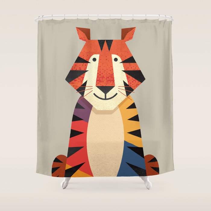 Tiger Shower Curtain Gallery Image 1