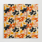 Abstract flower art pattern Wood Wall Art Gallery Image 1