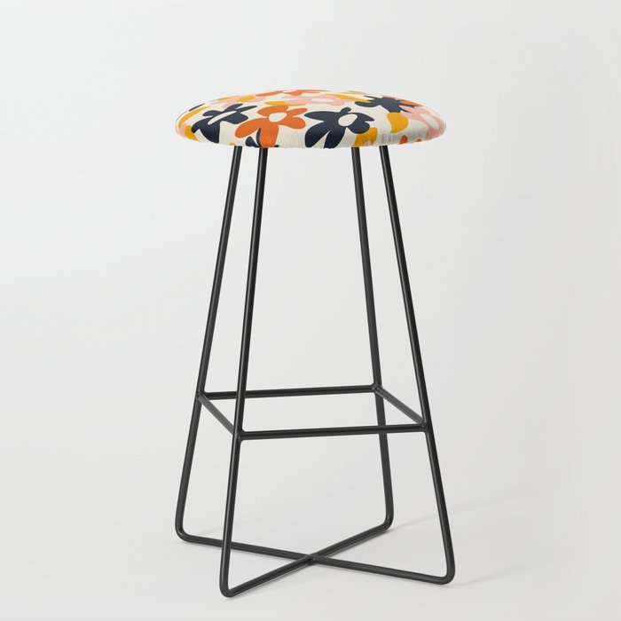 Abstract flower art pattern Stool Gallery Image 1