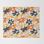 Abstract flower art pattern Throw Blanket Gallery Image 2