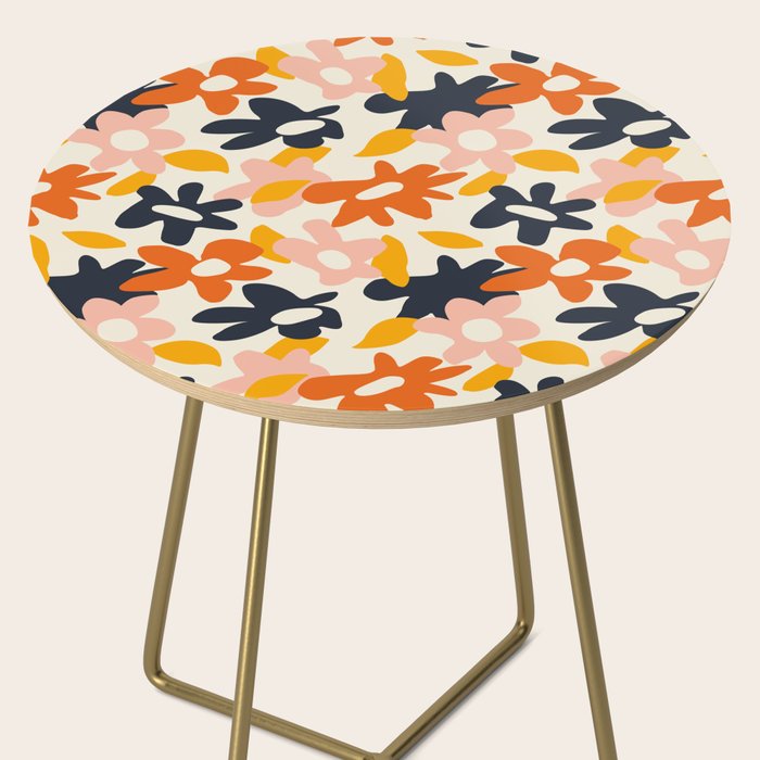 Abstract flower art pattern Side Table Gallery Image 2