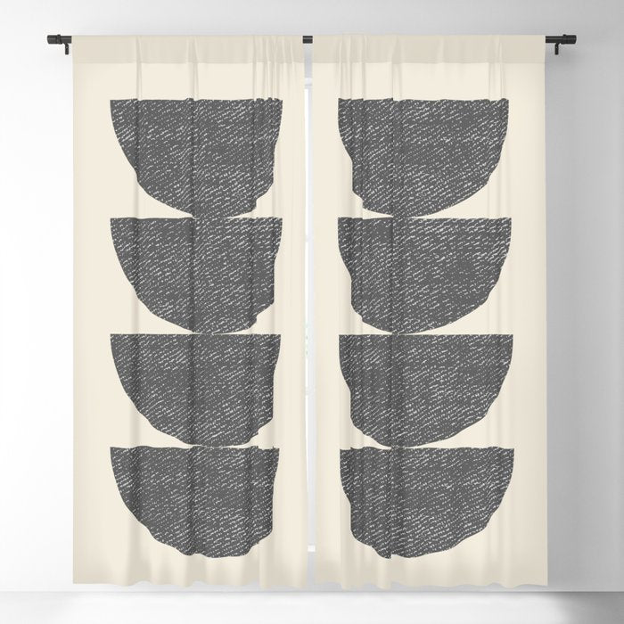 Half Circle 3 - Grey Window Curtain Gallery Image 5