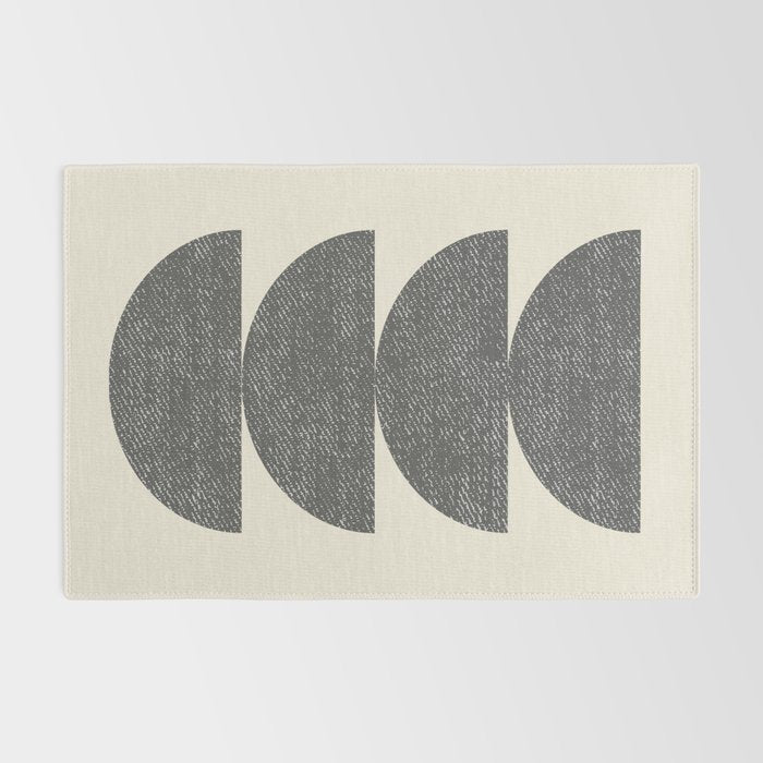 Half Circle 3 - Grey Rug Gallery Image 2