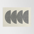 Half Circle 3 - Grey Rug Gallery Image 2