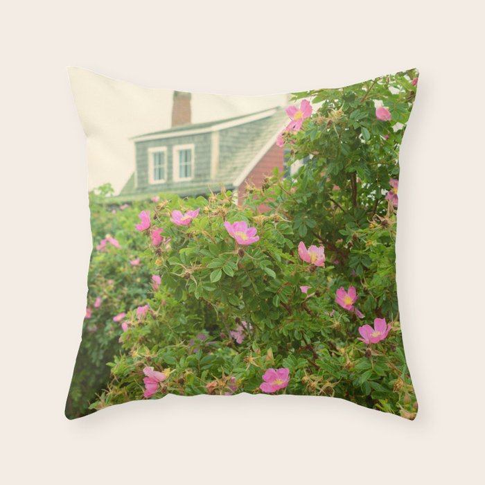 Beach Roses Throw Pillow Gallery Image 6